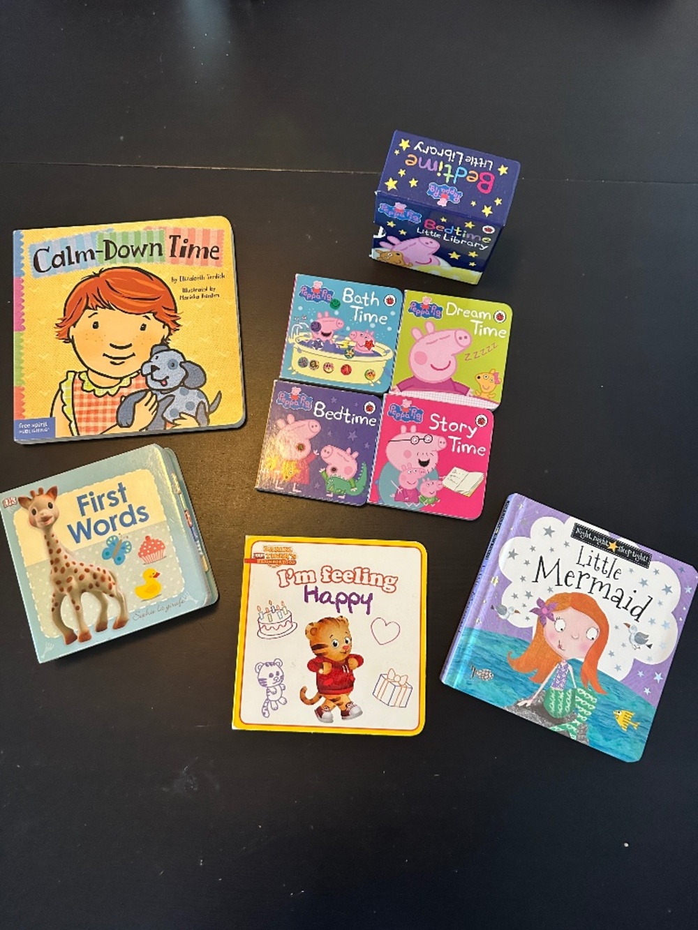 Toddler Board Book Lot of 8 Peppa Pig Daniel Tiger Sophie La Giraffe Mermaid